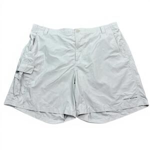 Columbia PFG Omni-Shade Shorts Mens Size XL Light Gray Cargo Fishing Outdoors